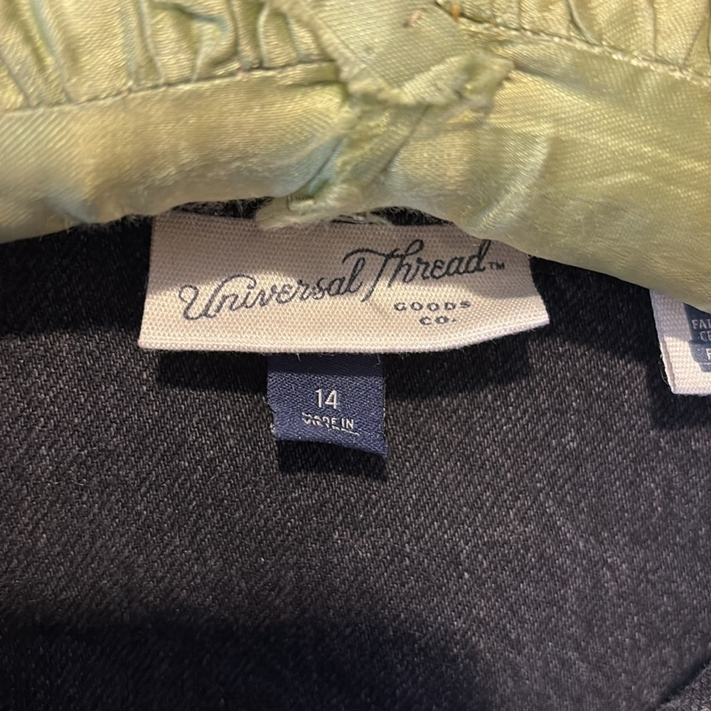 Universal thread black denim zip up coverall • Size 14 - Picture 4 of 8